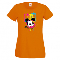 Дамска тениска Mickey Mouse Painting Мини Маус,Микки Маус.Подарък,Изненада,, снимка 6 - Тениски - 36528777