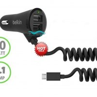 Micro USB зарядно за автомобил BELKIN с 2 USB порта, снимка 10 - Аксесоари и консумативи - 30909545