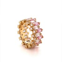 Златен дамски пръстен 8,71гр. размер:54 14кр. проба:585 модел:16392-5, снимка 3 - Пръстени - 40770146
