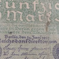 Райх банкнота - Германия - 50 марки / 1919 година - 17959, снимка 6 - Нумизматика и бонистика - 31032079
