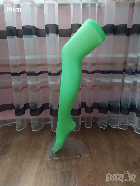 Claire's 40 den Неоново зелени чорапи, снимка 1