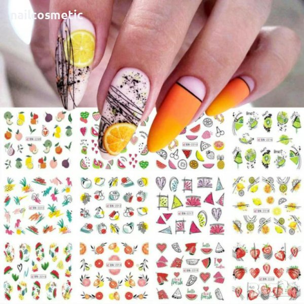 ВОДНИ СТИКЕРИ ЗА МАНИКЮР 12 В 1 - 39, снимка 1