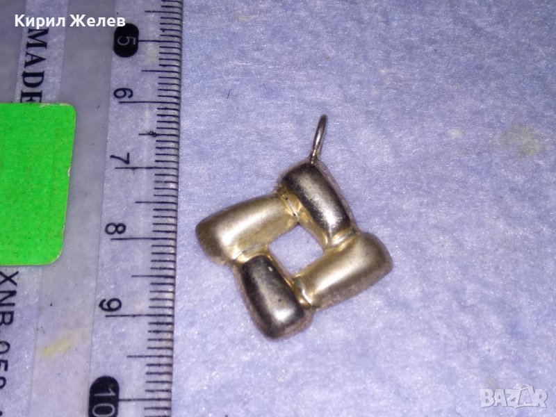 ДИЗАЙНЕРСКИ СТИЛЕН СРЕБЪРЕН АРТ МЕДАЛЬОН СРЕБРО 925 с ЖЪЛТА и БЯЛА ПОЗЛАТА 35454, снимка 1