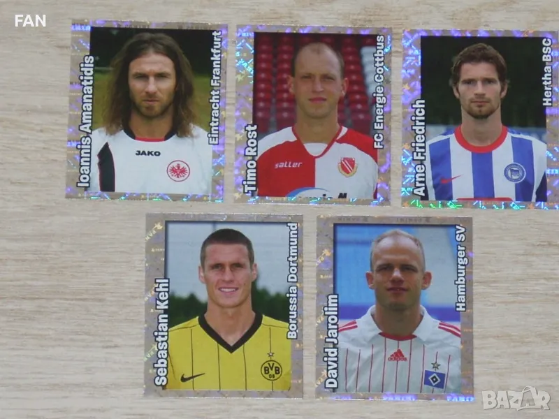 Комплект блестящи футболни стикери Панини PANINI от сезон 2008/09 на Бундеслигата на Германия, снимка 1