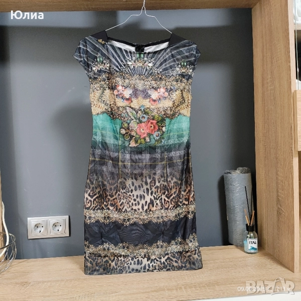 Уникална рокличка тигров принт ХС, снимка 1