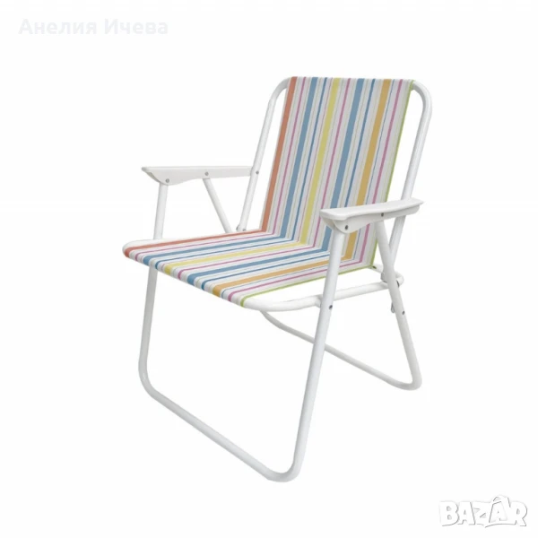 Плажен сгъваем стол цветни райета 73*52*43cm Без избор на Цвят ., снимка 1