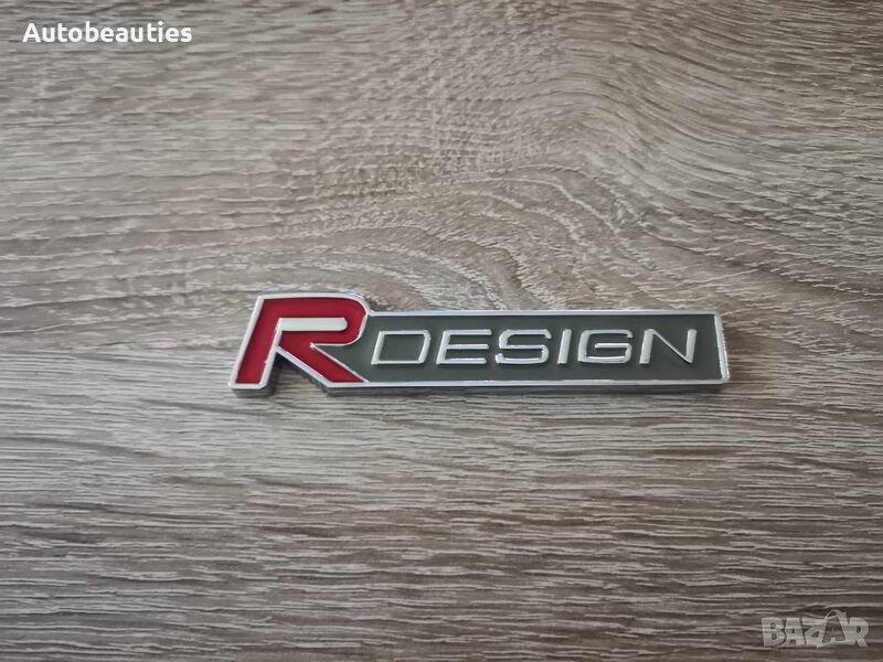 червена емблема лого Волво Volvo R Design, снимка 1