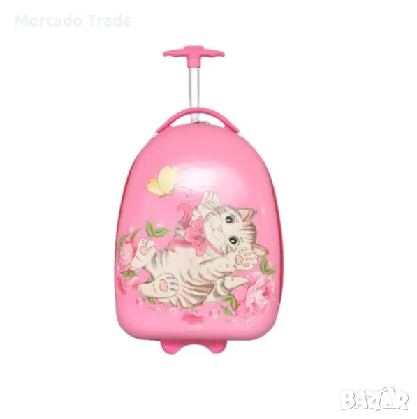 Детски куфар Mercado Trade, Поликарбон 31799, Коте с пеперуда, снимка 1