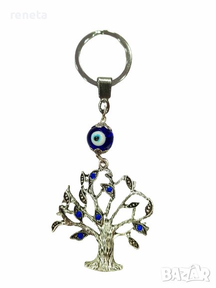 Ключодържател Дървото на живота, Синьо око, Метален, снимка 1