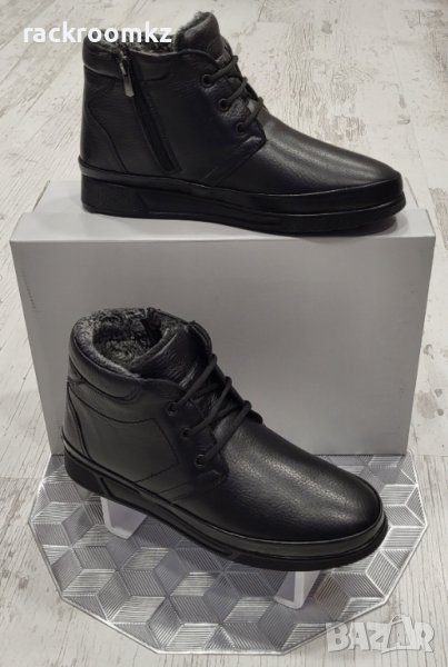 Мъжки зимни боти от естествена кожа произведени в България, снимка 1