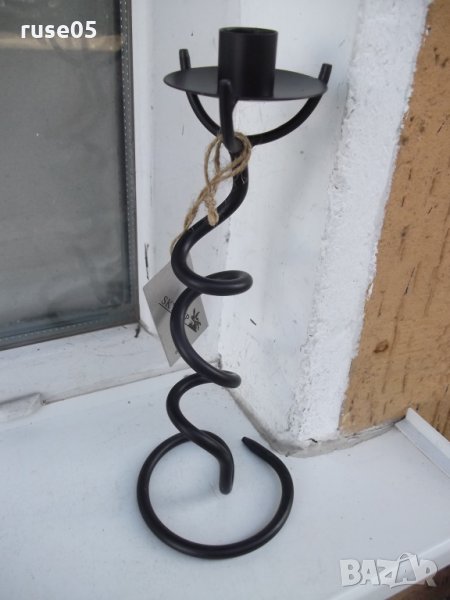 Свещник метален за една свещ, снимка 1