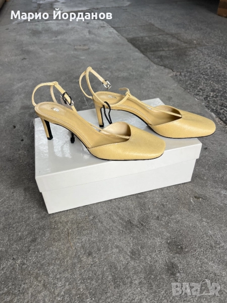 Обувки без пета ZARA с кожена каишка, снимка 1