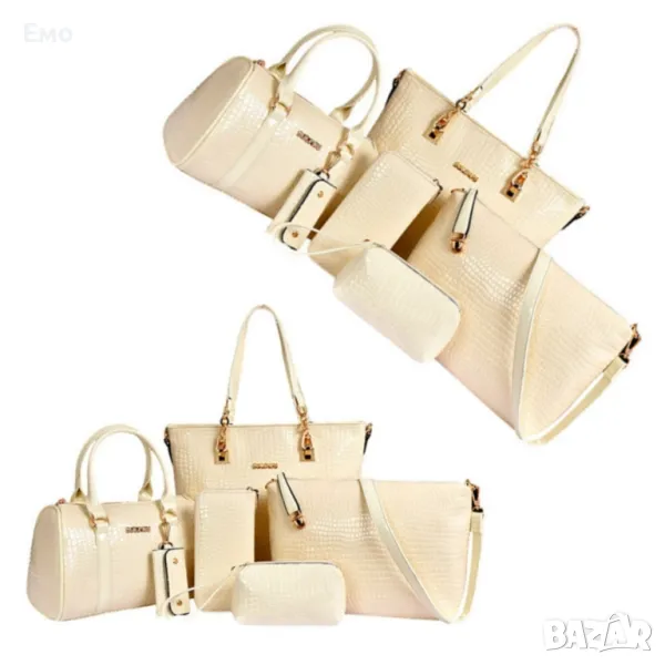 Дамски - Сет от 6 Различни части, 3 Чанти, 2 Портфейла и портмоне., снимка 1