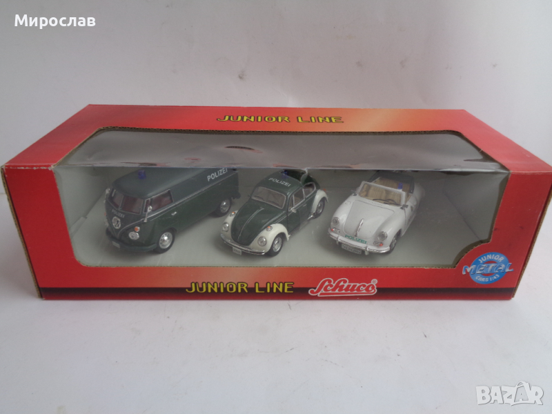 1:43 SCHUCO VW ЛОТ ПОЛИЦИЯ ПОЛИЦЕЙСКА КОЛИЧКА ИГРАЧКА МОДЕЛ, снимка 1