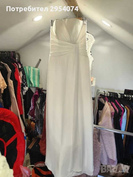 нова бяла рокля мл-89лв, снимка 1