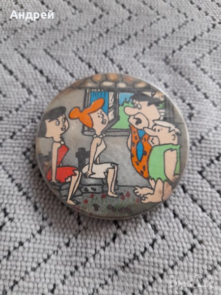 Стара значка Семейство Флийнстоун, снимка 1