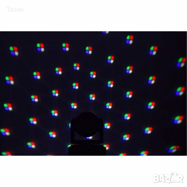 Мини LED 2в1 прожектор с движеща се глава – Компактна мощ за впечатляващо осветление, снимка 1