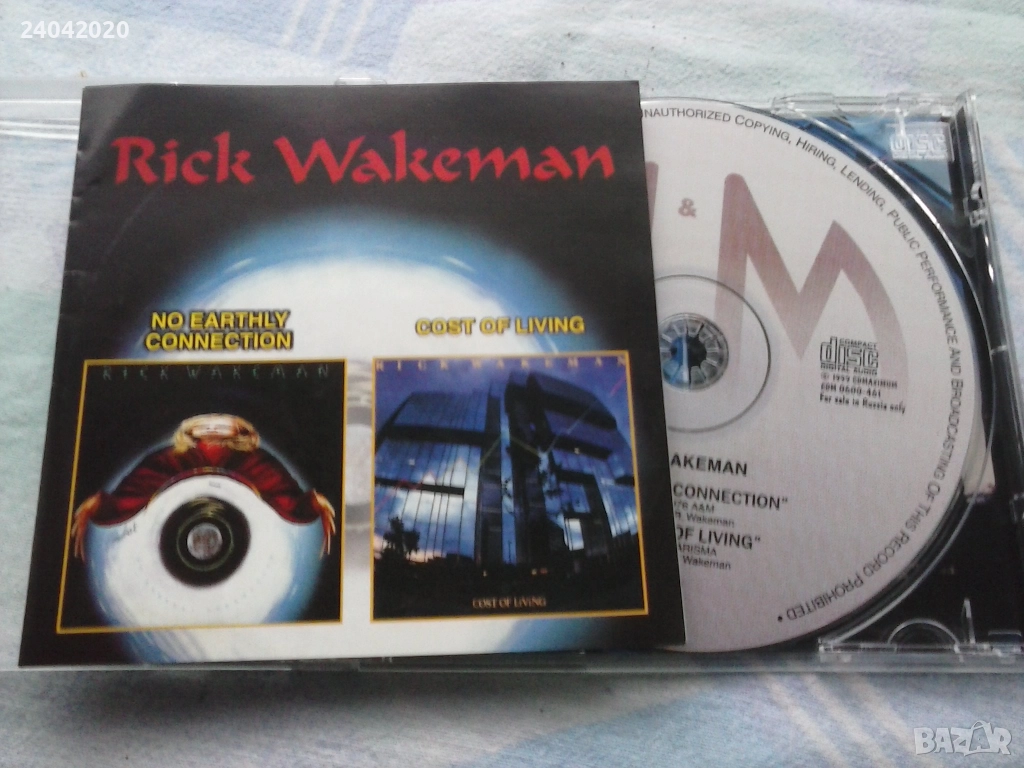Rick Wakeman – No Earthly Connection/Cost Of Living 2 in 1 матричен диск, снимка 1