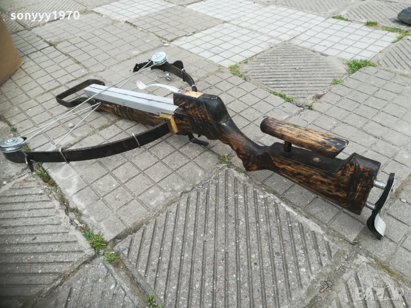 арбалет дърво/метал-84х52см-антик 0903211756, снимка 1