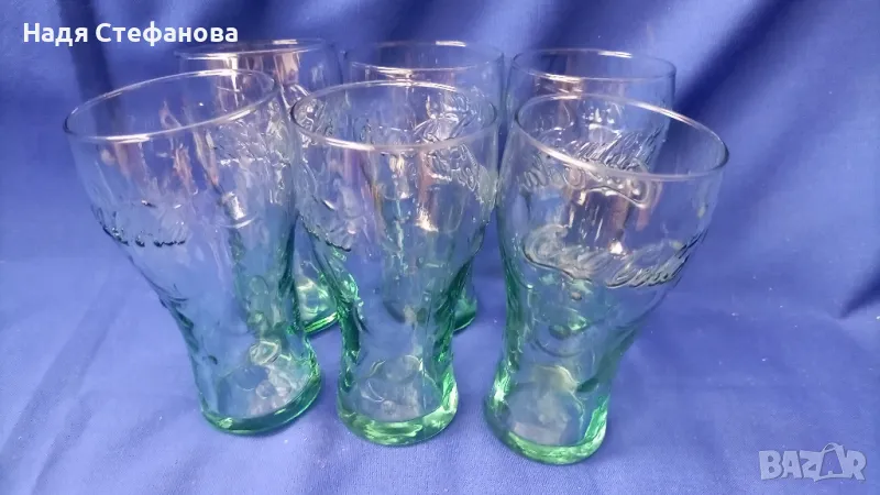 Чаши кока кола мехурчета, зелени, 6 бр, снимка 1