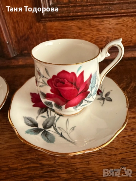Чашка за кафе с подложна чинийка Royal Albert- Sweet Romance, снимка 1