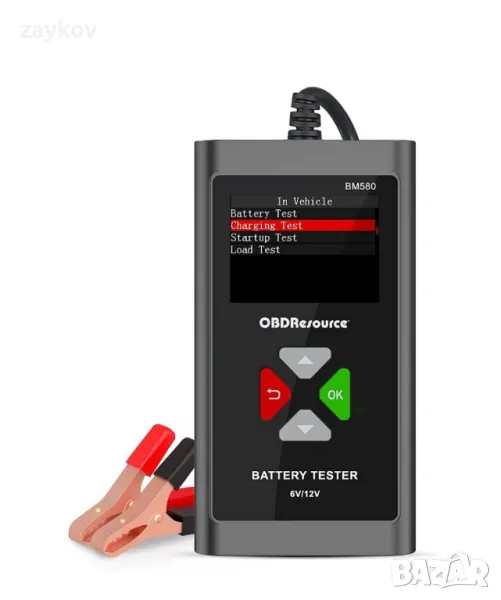 OBDResource BM580 Тестер за автомобилна батерия 6V 12V, снимка 1