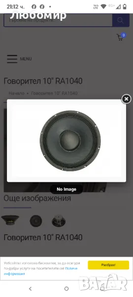 Говорител 10" RA10, снимка 1