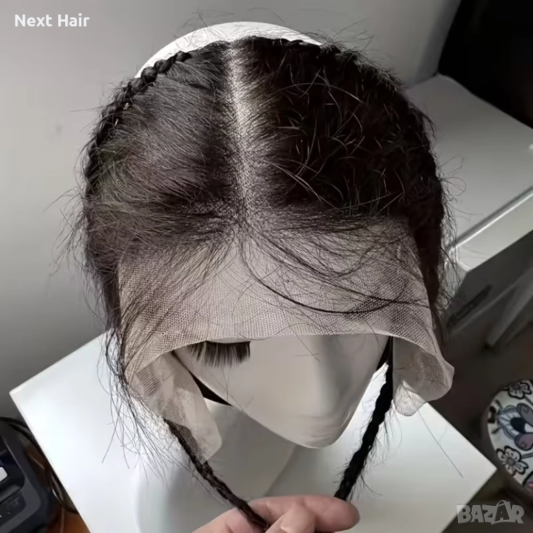 Черно тупе естествен косъм плитки, снимка 1