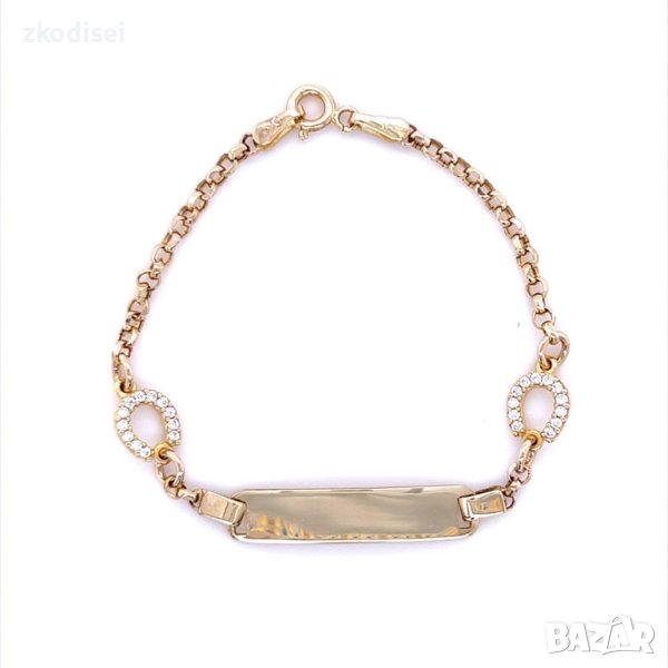 Златна детска гривна 3,06гр.14см. 14кр. проба:585 модел:20263-6, снимка 1