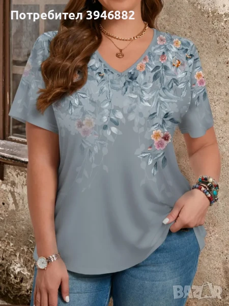 Нова дамска лятна блуза; размер 2 XL, снимка 1