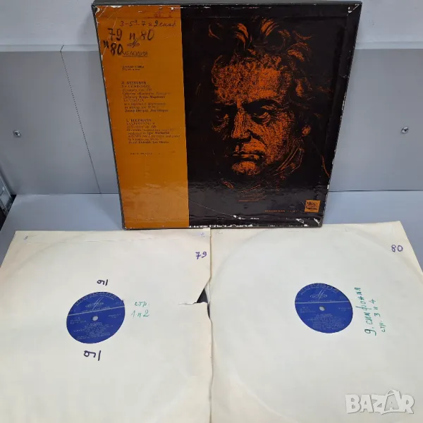 Бетховен 9-та Симфония-Комплект 2 броя Грамофонни плочи в кутия, снимка 1