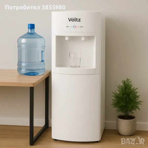 Диспенсър за вода Voltz, 65-420W\15°-90°C, с шкаф, с електронно охлаждане, снимка 1