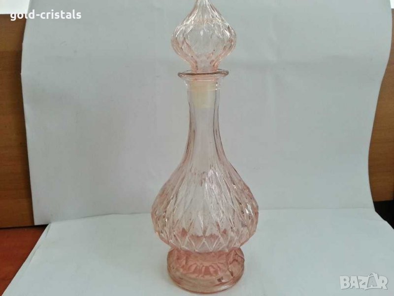 Гарафа цветно стъкло, снимка 1