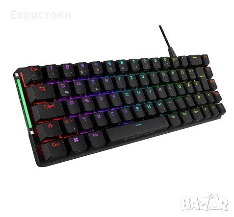 Механична клавиатура ASUS ROG Falchion Ace, USB кабелна RGB клавиатура, механични суичове ROG NX Red, снимка 1