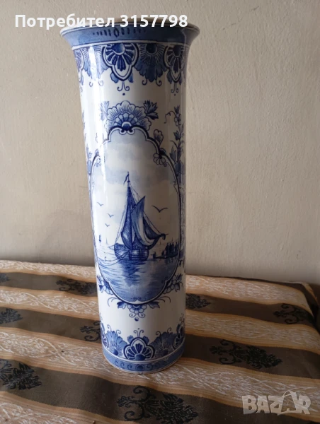 Порцеланова ваза блу делф, снимка 1