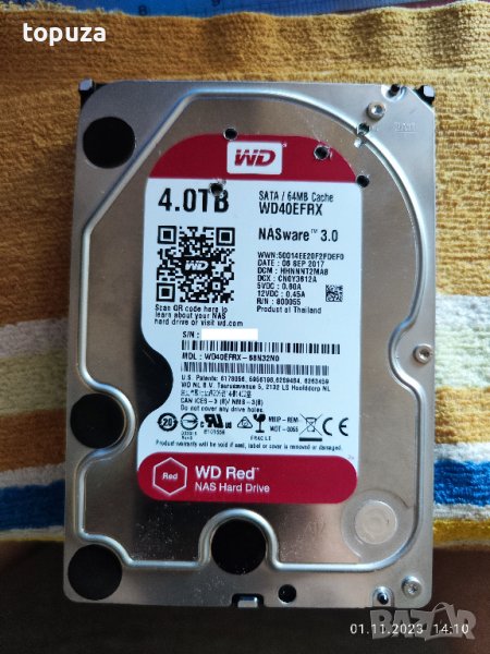 платка за хард диск WD Red WD40EFRX 4 TB3.5 inch - SATA 6Gb/s, снимка 1