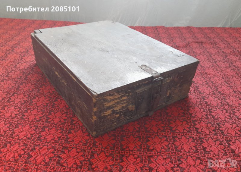 Старо дървено куфарче, снимка 1