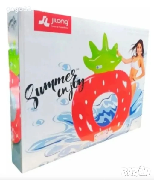 Надуваем ринг „Ягода“,  185 x 130 см, снимка 1