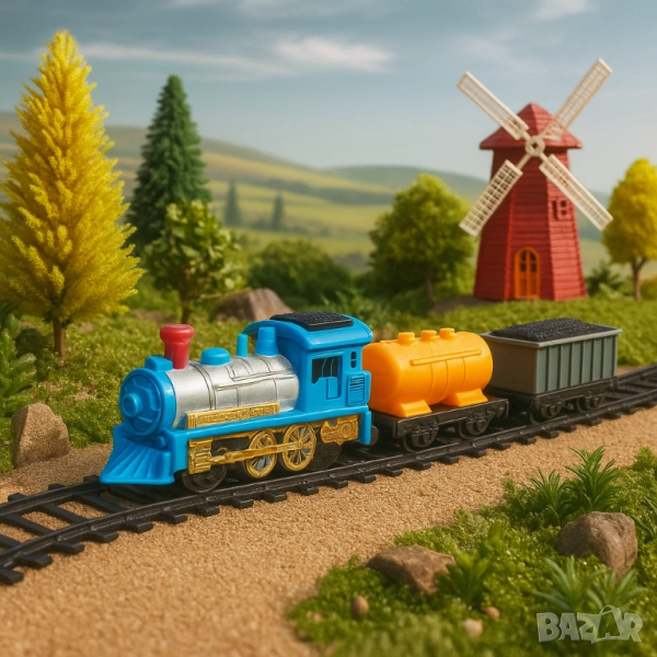 Влакче с релси – Арт класически комплект "Train Track" - 13 части, снимка 1