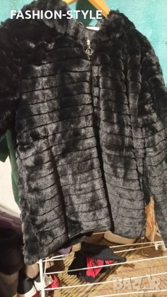 Черно Палто с цип, снимка 1