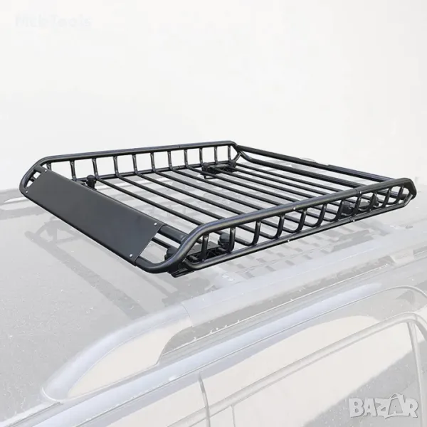 Стоманен багажник за покрив 140х100×12см, снимка 1