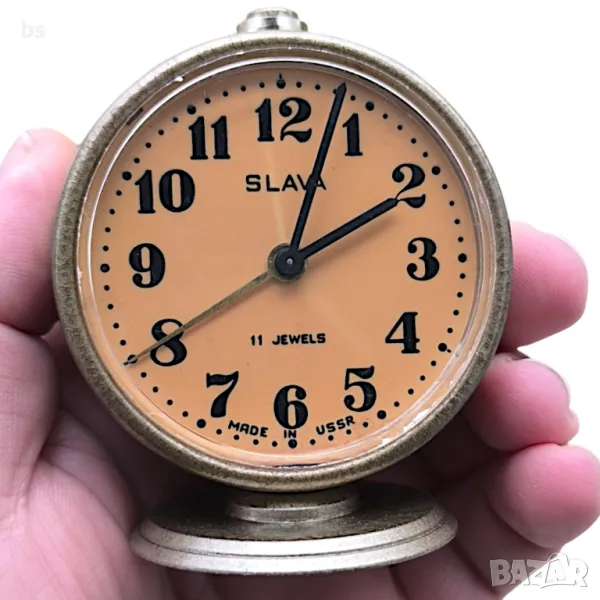 Ретро механичен будилник Slava (обслужен), снимка 1