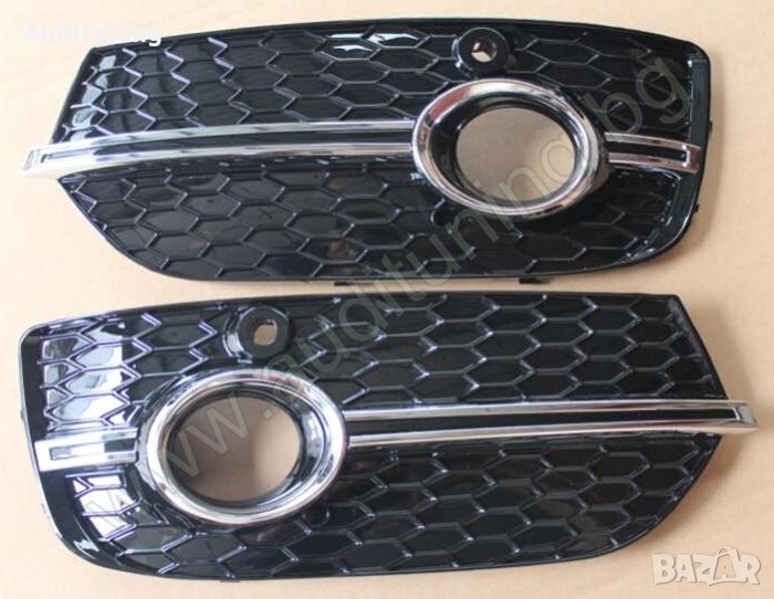 Решетки за халогени за Ауди Audi Q3 2012 2013 2014 черна хром, снимка 1