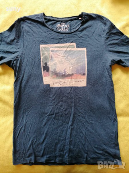 Мъжка тениска синя М , снимка 1