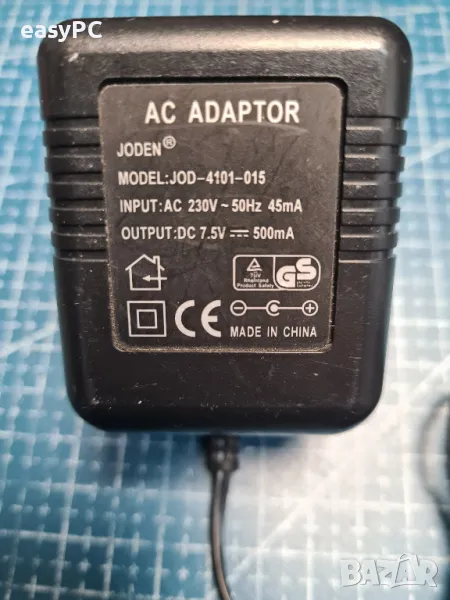Оригинален захранващ адаптер JODEN JOD-4101-015 7.5V 500mA , снимка 1
