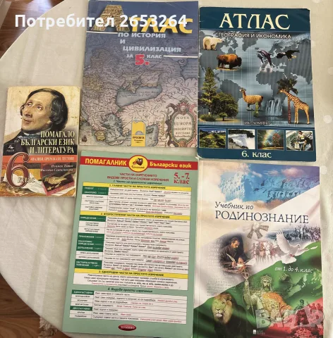 Учебници и помагала 5., 6., 7. и 8. клас – математика, БЕЛ, история, география, и други, снимка 2 - Пътеводители, карти и атласи - 55951410