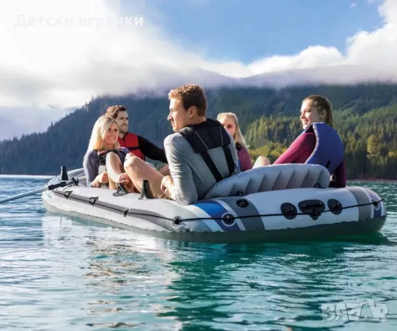 Надуваема лодка Excursion 5 Intex 366 x 168см, PVC, за 5 души, с гребла, снимка 6 - Водни спортове - 49899590