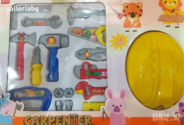 Дърводелски детски комплект за игра