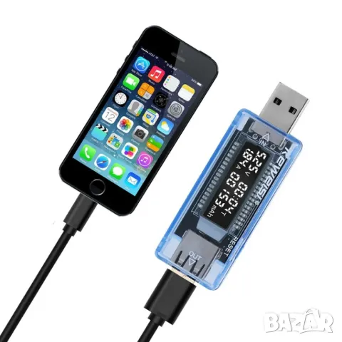 USB тестер за напрежение, ток, мощност и капацитет, снимка 2 - USB кабели - 49503575