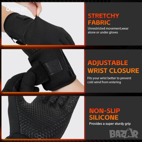 V.Step Отопляеми ръкавици, акумулаторни нагревателни ръкавици, S, снимка 4 - Ръкавици - 52105110